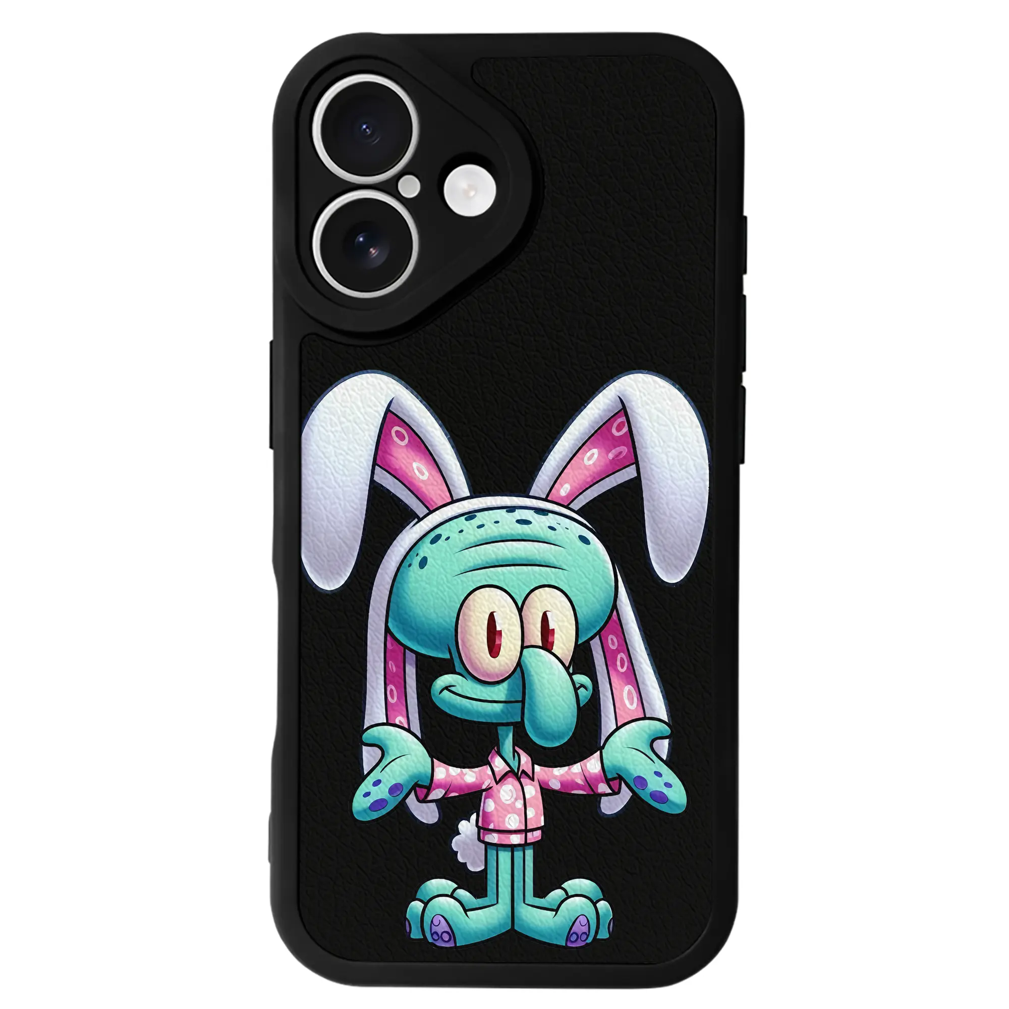 スポンジボブ グッズ イカルド - IPhone 16シリーズ対応 ・ シリコンスマホケース ・ レザー調 ・ 高精度フィット ・ 耐衝撃 ・ ワイヤレス充電対応 ・ 精密カット